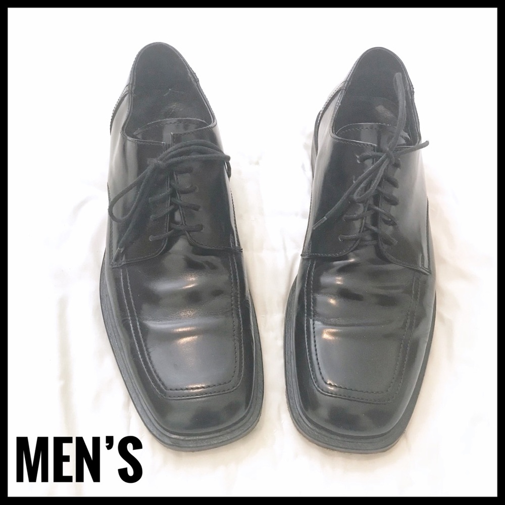 Men’s Italian made black dress shoes size 10.5